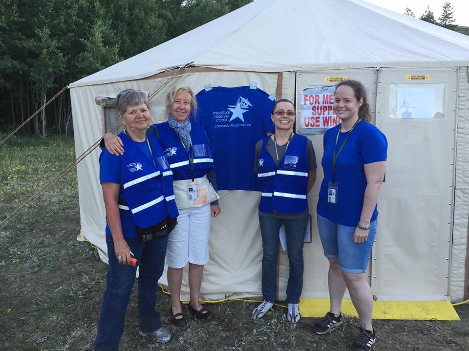 MRC volunteers at the medical tent